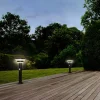 Solar Outdoor Bollard Light in Black