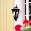 Half Lantern Green Outdoor Wall Light