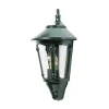 Half Lantern Green Outdoor Wall Light