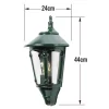 Half Lantern Green Outdoor Wall Light