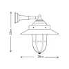 Measurements wall lantern