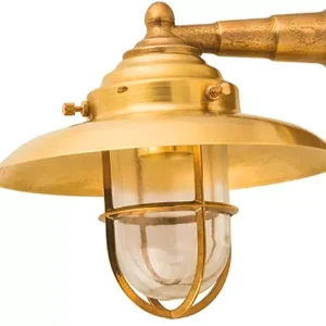 Brass Oval Cage Outdoor Wall Light