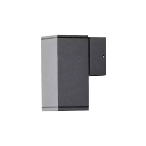 Grey Single Square Outdoor Wall Light