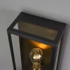 Matt Black & Brass Outdoor Wall Light