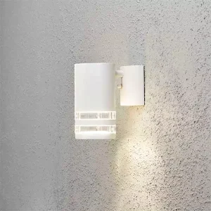 Matt White Single Outdoor Wall Light