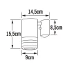 Matt White Single Outdoor Wall Light Measurements