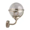 Nickel Opal Glass Outdoor Wall Light