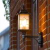 Outdoor Wall Lantern in Black Finish