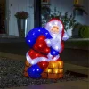 LED acrylic Santa on chimney for outdoor Christmas decorations