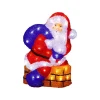 LED acrylic Santa on chimney for outdoor Christmas decorations