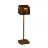 Square Rust USB Outdoor Table Lamp