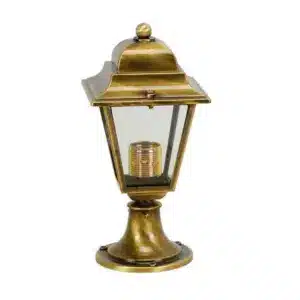 Brass Antique Lantern Pillar Top Light