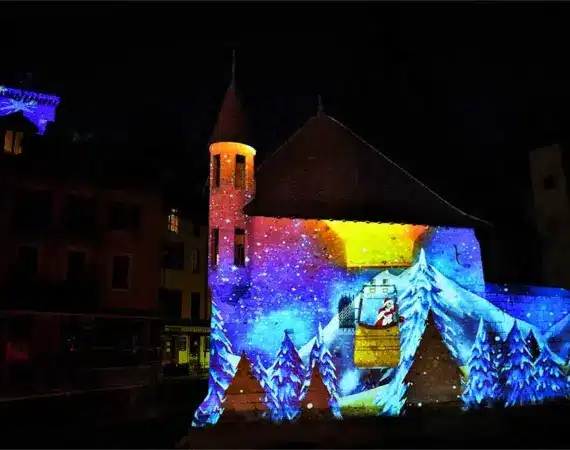 Carlow town hall architectural LED mapping