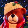 LED Large Teddy Bear Christmas Decoration With Timer Function