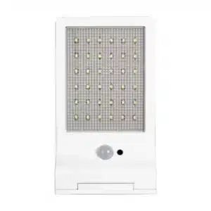 Energy-efficient LED outdoor wall light with a solar panel, motion sensor and daylight sensor