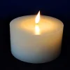 Battery Operated Grey Deluxe LED Pillar Candle