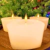 Battery Operated Ivory Deluxe LED Pillar Christmas Candle