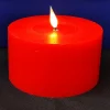 Battery Operated Red Deluxe LED Pillar Candle