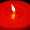 Battery Operated Red Deluxe LED Pillar Candle