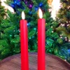 Battery operated red dinner LED candles with remote control