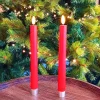 Battery operated red dinner LED candles with remote control