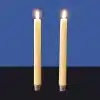 Battery operated white dinner LED candles with remote control