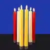 Real wax battery operated LED dinner candles