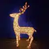 Acrylic standing reindeer with 400 LED lights for indoor and outdoor Christmas decoration