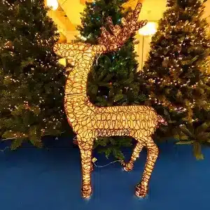 Acrylic standing reindeer with 400 LED lights for indoor and outdoor Christmas decoration