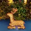 Acrylic sitting reindeer in medium size with 160 LED lights for outdoor Christmas decorations