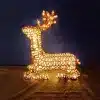 Acrylic sitting reindeer in medium size with 160 LED lights for outdoor Christmas decorations