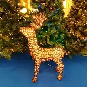 Standing reindeer in medium size with 160 LED lights for outdoor Christmas decorations