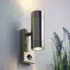 Outdoor PIR sensor wall light for garden, porch and coastal areas