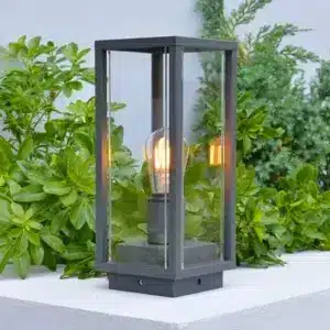 Graphite Grey Outdoor Post Pillar Top Light