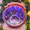 Animated musical Christmas village scene in ball design for table top decoration