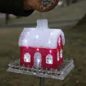 LED Bird Feed House Outdoor Christmas Decoration