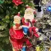 Santa Riding Motorbike Christmas Table Top Decoration