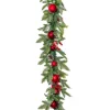 Christmas Garland With Baubles, Berries and Pine Cones