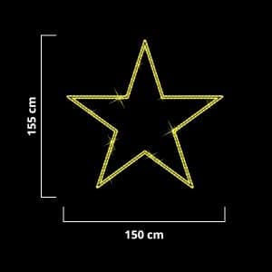 Christmas star 2D decoration feature dimensions