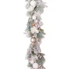 Frosted Mixed White Bauble Christmas Garland