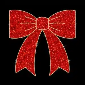 Giant red bow 2D Christmas decoration