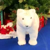 White Bear With Gold Sparkles Christmas Decoration