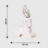 White Sitting Deer Christmas Decoration Feature