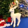 White Standing Deer Christmas Decoration Feature