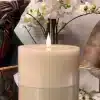 Battery Operated Grey Deluxe LED Pillar Candle