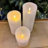 Battery Operated White Christmas Candles