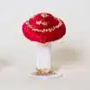 Big Red and Gold Mushroom Christmas Tabletop Decoration