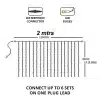 LED Curtain Lights 1.5M Measurements