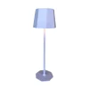 Touch control rechargeable table lamp in blue colour for indoor and outdoor use