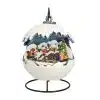 Christmas Village Scene Snowball With Ice Skating Table Top Decoration